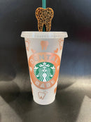 Dental Babe Starbucks Cold Cup: Rose Gold Dentist Gift (24 oz)
