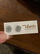 Glitter Molar Stud Earrings: Hypoallergenic Dental Jewelry Gift
