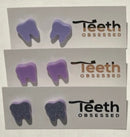 Purple Tooth Stud Earrings: Dental Hygiene Gift