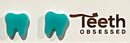 Tooth Stud Earrings: Glitter Dental Hygienist Gift