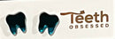 Tooth Stud Earrings: Glitter Dental Hygienist Gift