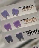 Purple Tooth Stud Earrings: Dental Hygiene Gift