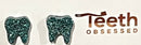 Tooth Stud Earrings: Glitter Dental Hygienist Gift