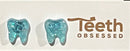 Tooth Stud Earrings: Glitter Dental Hygienist Gift