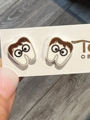 Dental Wizard Tooth Earrings: Hypoallergenic Studs