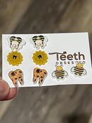 Sunflower Tooth Earrings: Dental Assistant Gift