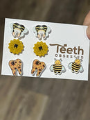 Sunflower Tooth Earrings: Dental Assistant Gift