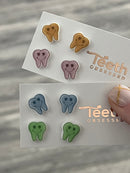 Smiling Tooth Stud Earrings: Dental Assistant Gift