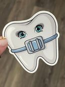 Dental Braces Sticker, Orthodontist Gift
