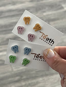 Smiling Tooth Stud Earrings: Dental Assistant Gift