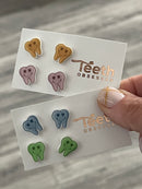 Smiling Tooth Stud Earrings: Dental Assistant Gift