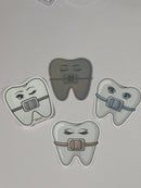 Dental Stickers: Orthodontist, Hygienist, Assistant - Waterproof Vinyl