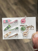 Toothbrush,Toothpaste and Floss Dental Earrings