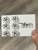 Ortho Earrings: Blue, Silver, Blue