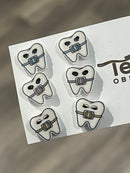 Ortho Earrings: Blue, Silver, Blue