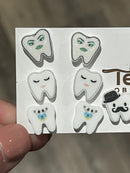 Dental Tooth Earrings: Sparkly Glam Dental Assistant Gift