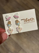 Dental Ballet Earrings, Tutu Teeth Earrings, Tooth Fairy Earrings, Dental Hygiene Gift, Dental Gift, Dental Assistant, Dental Hygiene