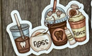 Dental Coffee Stickers | Dentist Coffee Sticker | Dental Assistant Gift | Hygienist Coffee Sticker | Tooth Coffee Sticker | Dental Team Swag