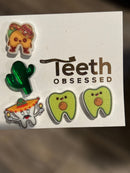 Avocado Taco Tooth Earrings: Dental Hygienist Fiesta Gift