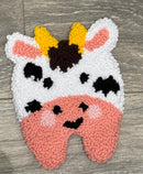 Punch Needle Tooth Car Coaster: Embroidered Linen Dental Gift