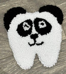 Punch Needle Tooth Car Coaster: Embroidered Linen Dental Gift