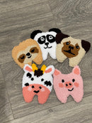 Punch Needle Tooth Car Coaster: Embroidered Linen Dental Gift