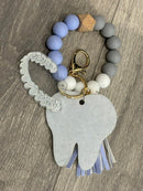 Dental Keychain: Tooth & Aligner Charm - Orthodontist Gift