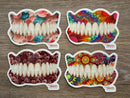 Colorful Denture Sticker | Dental Decal | Funny Denture Accessory | Dental Humor Gift | Dental Assistant Gift | Dental Office Fu