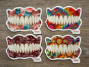 Floral Denture Sticker: Dental Hygienist Gift