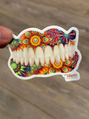 Colorful Denture Sticker | Dental Decal | Funny Denture Accessory | Dental Humor Gift | Dental Assistant Gift | Dental Office Fu