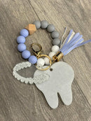 Dental Keychain: Tooth & Aligner Charm - Orthodontist Gift