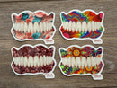 Colorful Denture Sticker | Dental Decal | Funny Denture Accessory | Dental Humor Gift | Dental Assistant Gift | Dental Office Fu