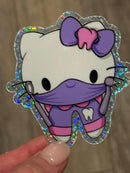 Kitty Dental Hygienist, Hello Car Tooth Sticker, Dental Assistant, Dental Cat Student, Hygienist Sticker, Teeth Sticker, RDH Sticker