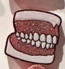 Pink Dental Earrings: Typodont, Denture, Large Molar, Small Molar, and Dental Crown