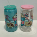 Dental Hygienist Glass Tumbler with Lid & Straw: Iced Coffee Cup