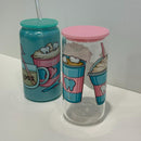 Dental Hygienist Glass Tumbler with Lid & Straw: Iced Coffee Cup