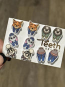 Zoo Tooth Animal Earrings