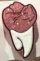Pink Dental Earrings: Typodont, Denture, Large Molar, Small Molar, and Dental Crown