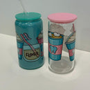 Dental Hygienist Glass Tumbler with Lid & Straw: Iced Coffee Cup