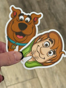Shaggy and Scooby Tooth Sticker