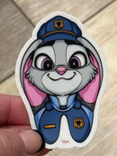 Dental Character Sticker: Rabbit, Fox, Sloth, Lamb