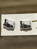 Enamel Dental Camera Earrings: Handmade Stainless Steel Molar Studs