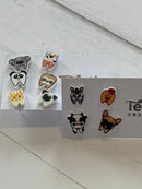 Farm Animal Tooth Earrings: Dental Assistant Gift