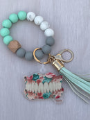 Pink Glitter Tooth Dental Keychain