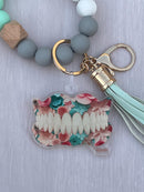Pink Glitter Tooth Dental Keychain