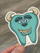 Dental Monster Sticker: Funny Hygienist Gift