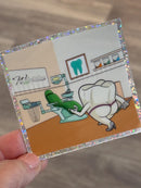 Mrs Flossy Whitening Shop Sticker