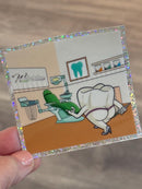 Mrs Flossy Whitening Shop Sticker