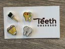 Tooth Paint and Paintbrush Earrings