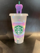 Dental Babe Starbucks Cold Cup: Rose Gold Dentist Gift (24 oz)